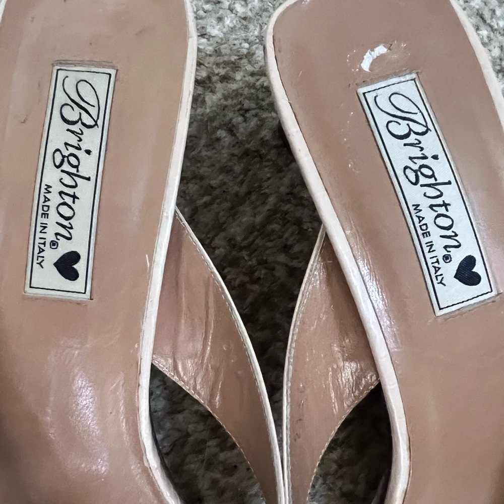 Brighton Ivory Kayla Croc Kitten Heel Sandals - Picture 4 of 7